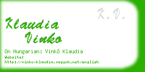klaudia vinko business card